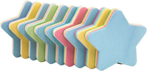 Star Sticky Notes - 1000 Sheets Mixed 4 Color Bulk Sale Self Stick Memo Notes for Office/School/Home