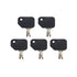 5 PCS Black Push Button Forklift Key - 186304 166 1430