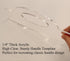 Oval Grip Charcuterie Board Handle Template,Oval Grip Handle Acrylic Router Template for Charcuterie Home Kitchen Cutting Board Handle (11.75x4.1")