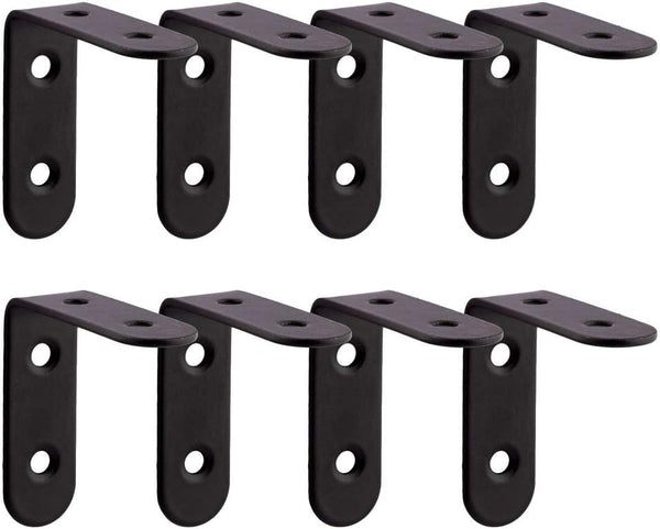 Corner Bracket Shelf Bracket,Heavy Duty Black Stainless Steel L Corner Brace,Right Joint