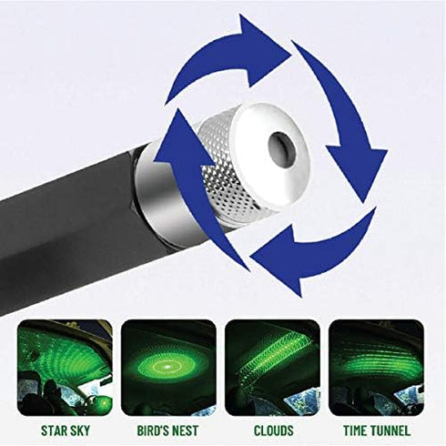 USB Star Atmosphere Decorations Multiple Lighting Modes Green Light for Car Interior, Ceiling, Bedroom, Party, etc by britelites
