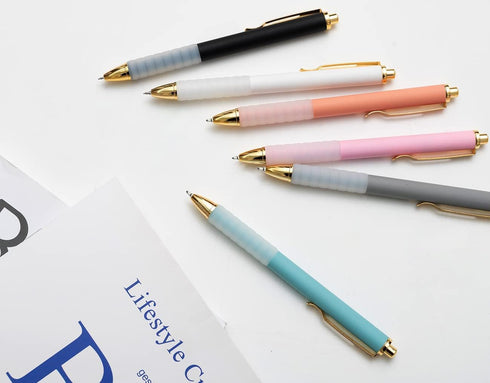 Ballpoint Pens Black Ink 1.0 mm Medium Point, Smooth Writing Office Supplies for Women & Men, Note Taking (6-pack)