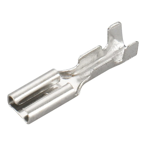 Baomain 0.11" Female Spade Crimp Terminal Wire Connector, Non Insulation, 2.8mm, Pack of 100