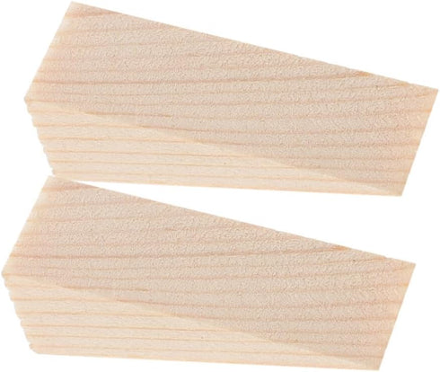 Wooden Door Wedge Stopper, 2PCS Triangle Wood Block, Non-Slip Door Stop for Indoor and Outdoor Use