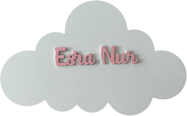 Custom Cloud Shaped Wall Light Baby Name Night Lamp Unique Gift for