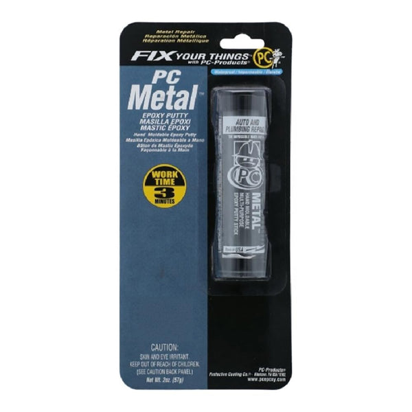 PC Products PC-Metal Epoxy Putty, 2 oz Stick, Dark Gray