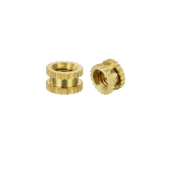 uxcell 100Pcs Knurled Insert Nuts M3 x 3mm Length x 5mm OD Female Thread Brass Threaded Insert for 3D Printer