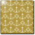 3dRose 8 Inch Gold and White Elegant and Chic Chandeliers Ceramic Tile