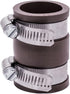 Fernco 1056-100 1-in. Flexible PVC Pipe Coupling in Brown for Plastic and Copper Plumbing Connections