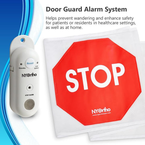 NYOrtho Door Guard Stop Sign Banner, 2024 Updated, Size: 40" W, with Alarm