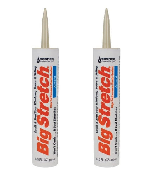 Sashco 10002 Big Stretch Acrylic Latex High Performance Caulking Sealant, 10.5 Oz