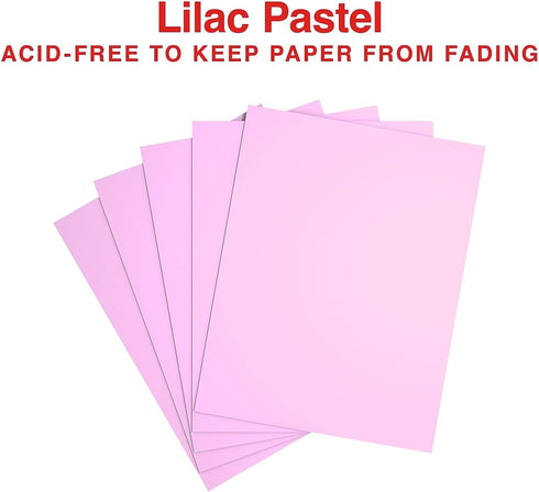 8.5 11 Inch Staples Pastel Copy Paper x Lilac Color Sheets for Printing and Documents