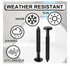 WindowPro 48 3 Inch Pcs Vinyl Shutter Fastener Window Panel Peg Lok Pin Pegs Screws Shutter Spikes Anchor (Black)