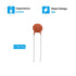 PATIKIL 0.033nf 50V Ceramic Disc Capacitor, 100 Pcs Ceramic Chip Capacitor Assortment Kit for Power Circuits Industrial Equipment,Brown Red