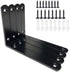 Jiyocy 4 4 Inch/100x64x3.5mm (4, 4 Inch) Pieces Black L Shelf Bracket, Steel Heavy Duty Corner Brace,Joint Angle
