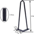 Osring 12 Inch 4pcs, 3/8 2 Hairpin Legs Solid Steel Furniture Table Feet Heavy Duty Hairpin Feet Dia Rods Furniture