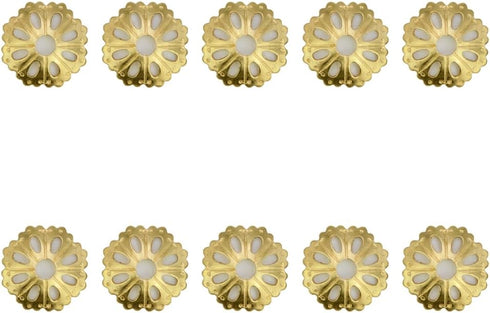 Tiazza 10Pcs Convex Round Brass Backplate Washers for Classical Furniture Decoration, Brass Hardware Accessories