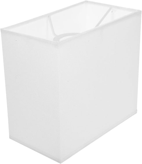 Amosfun Rectangular Cloth Lampshade 7.08X6.49X3.93 Inch White Fabric Lamp Shade Replacement for