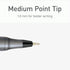 Pentonic Ballpoint Pens, 25 Count, Black Colored Ink, 1.0 mm Medium Point for Journaling & Note Taking