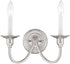 Livex Lighting 5142-91 Cranford 2-Light Wall Sconce, Brushed Nickel