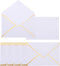 PATIKIL 100 Pack 5 x 7 A7 Christmas Envelopes - V Flap with Gold Border for Office, Wedding Gift Cards, Invitations