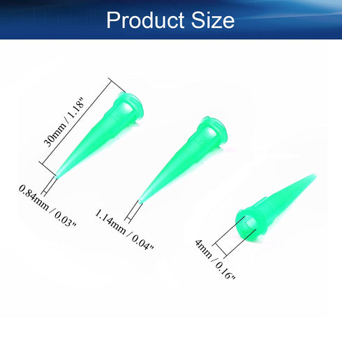 Auniwaig 250PCS 18Ga Plastic Tapered Pinhead Blunt End Adhesive Dispenser Tip Luer Syringe Needle Tip Dispensing Fill Needle for Oil or Glue Applicator