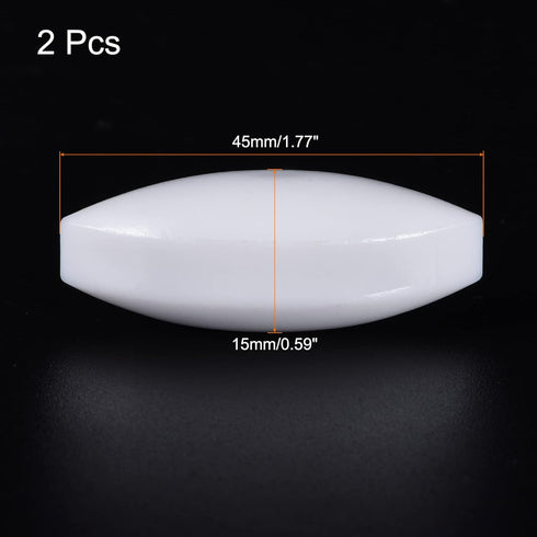 MECCANIXITY 2Pcs Olive Shape Magnetic Stirrer Mixer Stir Bar Rod 45mm(1.77") x15mm Coating for Laboratory