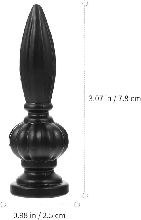 2pcs Lurrose Lamp Finial Lamp Cap Knob Lamp Shade Lamp Decoration for Table Floor Lamps (Black) Small Lamp Shade