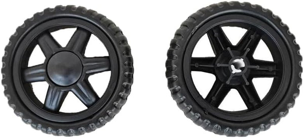 UtySty 2 Pack Shopping Cart Wheels Replacement 5 inch Dia Rubber Foam Wheel