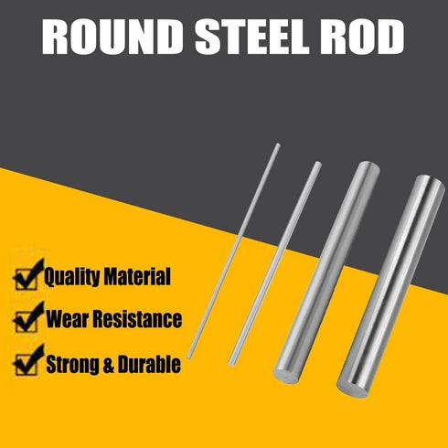 Auniwaig Round Steel Rod, HSS Solid Lathe Bar Stock Tool 1.5mm x 100mm, 10pcs for Miniature Axle, DIY Craft
