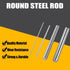Auniwaig Round Steel Rod, HSS Solid Lathe Bar Stock Tool 1.5mm x 100mm, 10pcs for Miniature Axle, DIY Craft