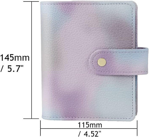 Purple PU Leather Budget Binder Cover, for A7 6-Ring Money Organizer Budgeting Refillable Loose Leaf Receipt Binder Notebook Bookmark Planner Book with Card Pockets Snap Buckle by MEI YI TIAN