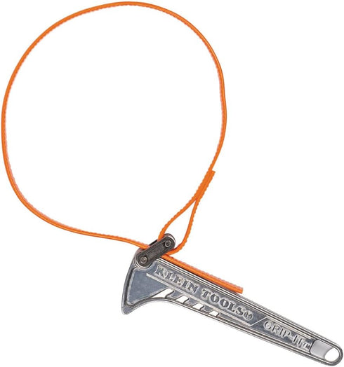 Klein Tools S6HB Strap Wrench, Adjustable Grip-It Strap Wrench, 1-1/2 to 4-Inch, 6-Inch Handle