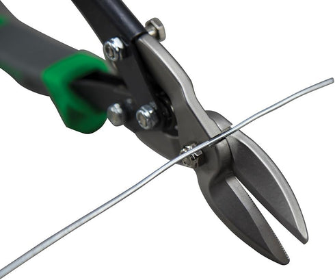 Klein Tools 1201R Aviation Snips Metal Shears with Wire Cutter, Right Curvature
