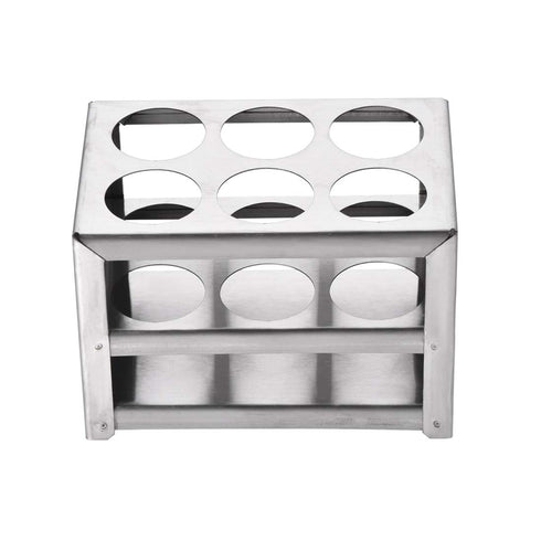 uxcell 304 Stainless Steel Test Tube Holder Lab Stand Rack, 6 Hole 3 Layer for 26-30mm Tubes