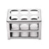 uxcell 304 Stainless Steel Test Tube Holder Lab Stand Rack, 6 Hole 3 Layer for 26-30mm Tubes