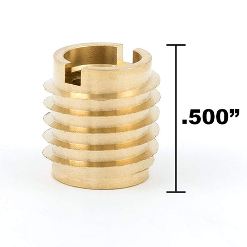 E-Z LOK 400-428 Threaded Inserts for Wood - Brass Installation Kit with 1/4-28 Knife Thread Inserts