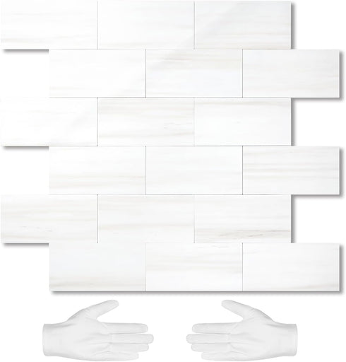 STICKGOO 10-Sheet Subway Tile Peel and Stick Wall Tiles, Seamless Design Polished