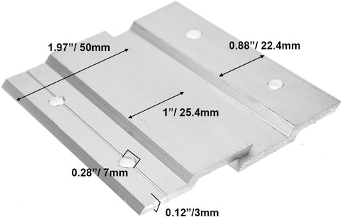 BIGTEDDY - 4" French Cleat Picture Hangers Hardware Kit Mount Aluminum Z Bar Clips Hanging Mounting Bracket for Mirror Photo Shelf and Cabinet ( 4 Pairs )