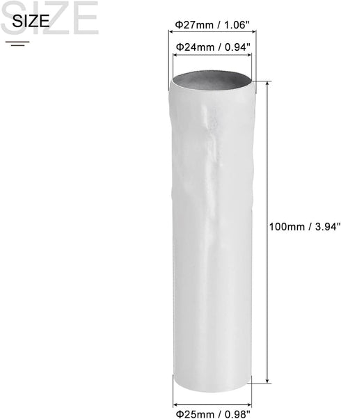 4 Inch Bulb Pack 6 MECCANIXITY Candle Socket Covers, Tall Chandelier Sleeves Light Base Holder, White