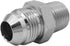 (2-PACK) 2404-08-06 Hydraulic Hose Adapter Fitting 1/2" Male JIC 37° Flare × 3/8" Male SAE Straight Pipe Connector