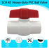 1Pcs 1-1/4 Inch PVC Ball Valve, Slip Shut-off Ball Valve Socket with Easy-Turn T-Handle for Irrigation Plumbing
