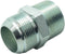 1 Piece Hydraulic Fitting Pipe Adapter 1-1/4" Male 37° Flare JIC(1-5/8"-12) x 1-1/4" Male NPT Plated Steel