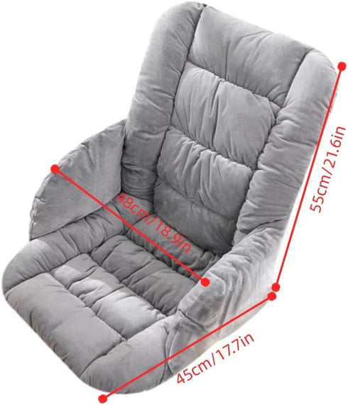 Gujuja Desk Chair Cushion Office Chair Pad with High Back Support Seat Cushion with Non-Slip Bottom for Office Car Home