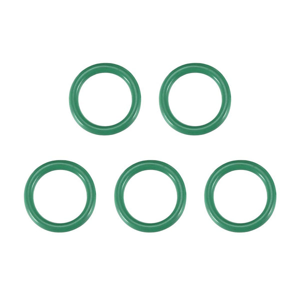 uxcell Fluorine Rubber O-Rings, 14mm OD 10mm ID 2mm Width FKM Seal Gasket, Green, Pack of 5 for Plumbing Machinery