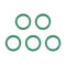 uxcell Fluorine Rubber O-Rings, 14mm OD 10mm ID 2mm Width FKM Seal Gasket, Green, Pack of 5 for Plumbing Machinery