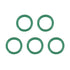 uxcell Fluorine Rubber O-Rings, 14mm OD 10mm ID 2mm Width FKM Seal Gasket, Green, Pack of 5 for Plumbing Machinery