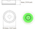 3pcs Small Circular Bubble Spirit Levels, Mini Round RV Leveling Tools for Travel Trailer, Green