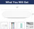 TSJ OFFICE Glass Desktop Whiteboard, 17 X 7 Inches Small Dry Erase Board with Warm Light, Desk Organizer