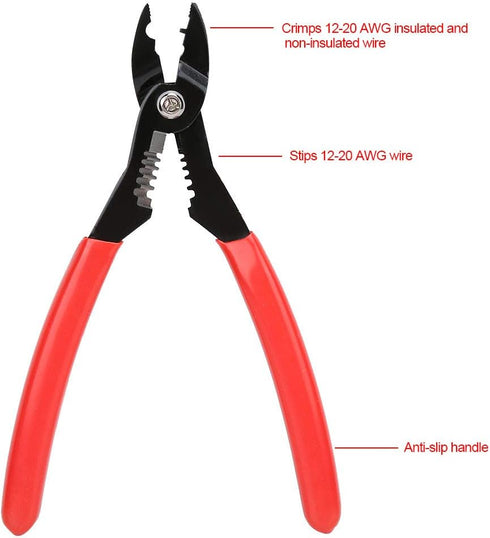 Wire Stripper, 4 in 1 Multi Purpose 12-20 AWG Electricians Pliers Wire Splicer Cable Stripper, Professional Electrical Cable Stripping Crimping Tool by Hapivida